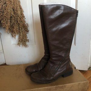 Brown leather Laurette, high, Born Boots 8.5